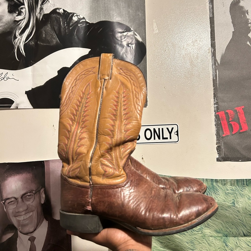 Brown Leather Cowboy Boots